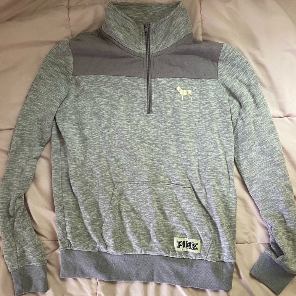 Victoria's Secret PINK Light Purple Quarter-Zip Sweater